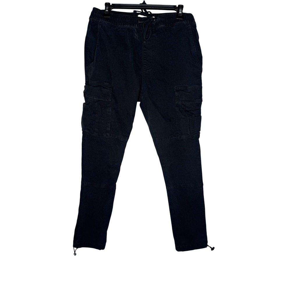 PacSun Cargo Jogger‎ Pants Front Pockets Drawstring Size XL Black